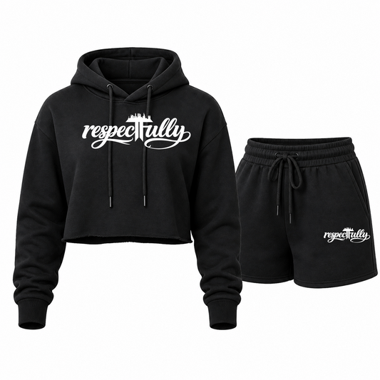 respecTFully (white print) short set