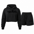 respecTFully (black print) short set