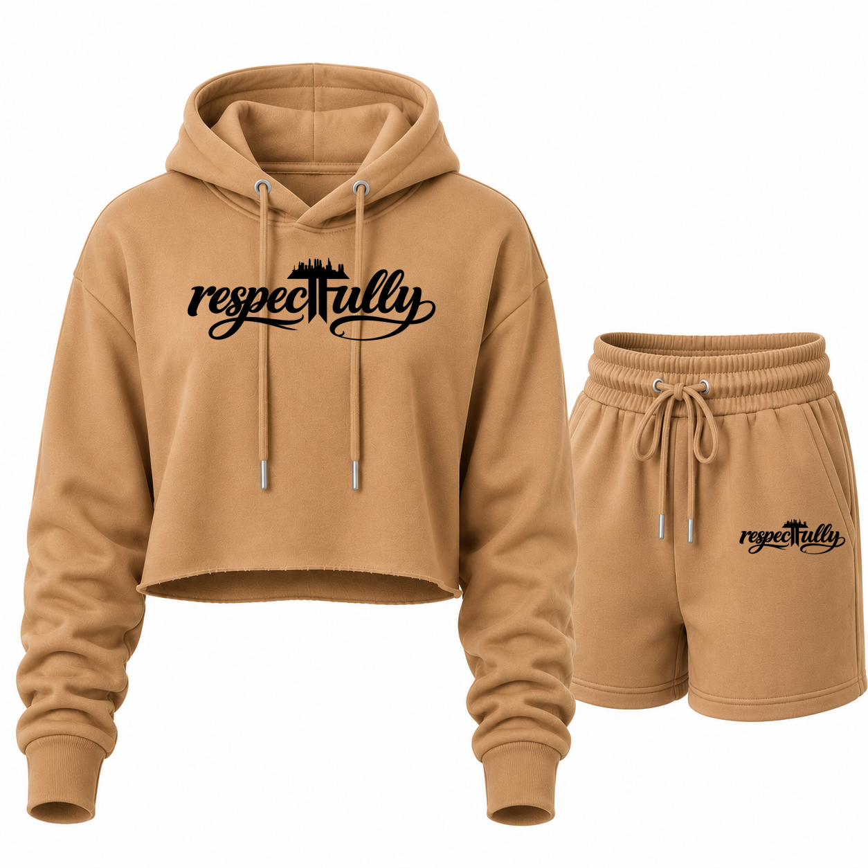 respecTFully (black print) short set