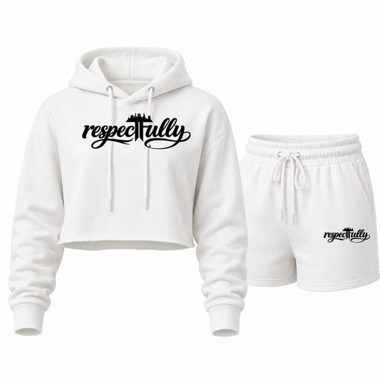respecTFully (black print) short set