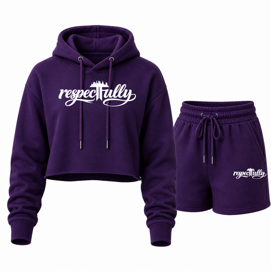 respecTFully (white print) short set